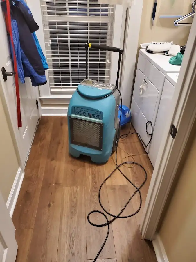 Commercial dehumidifier deployed for Flood Damage Cleanup in Manistee